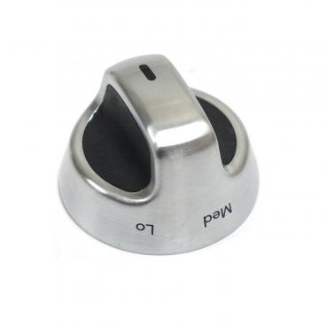 Whirlpool Part# W10156265 Burner Control Knob (OEM) Stainless, Black