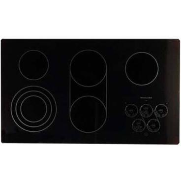 KitchenAid KECC568RPS00 Main Glass Cooktop Replacement - Black Genuine OEM