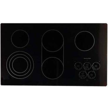 KitchenAid KECC568RPS01 Main Glass Cooktop Replacement - Black Genuine OEM