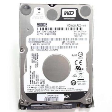 Lenovo Part# 00FC425 500Gb Western Digital Sata Hard Disk Drive (OEM)