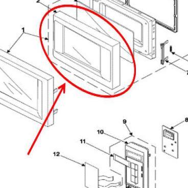 Samsung Part# DE64-00037D Door Assembly (OEM)