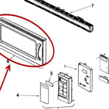 Samsung Part# DE94-01385B Door Assembly (OEM) Sts