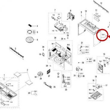 Samsung Part# DE94-03274A Control Panel Assembly (OEM) Outer