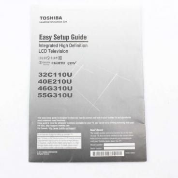 Toshiba Part# 75024950 Manual, Easy Setup Guide-32c (32C110um) (OEM)