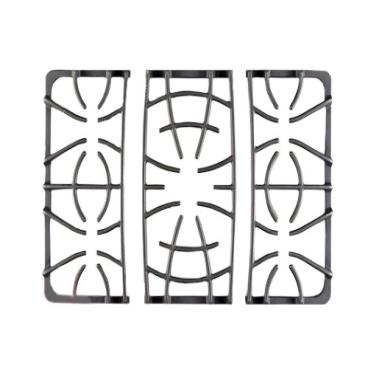 CRG3480PSB Burner Grate Kit (3 piece - Left, right, and center w/foot pads) - Genuine OEM