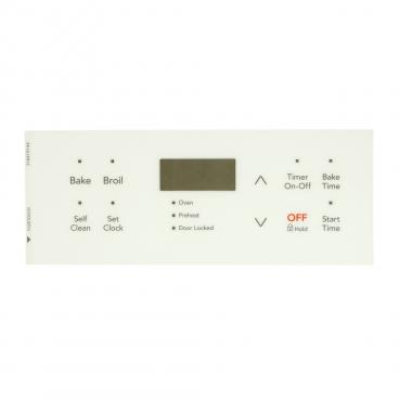 Frigidaire FFEF3054TWN Touchpad Overlay - White  - Genuine OEM