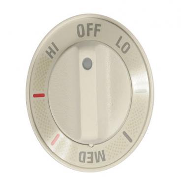 GE JDP39WW1WW Burner/Infinite Knob - White - Genuine OEM