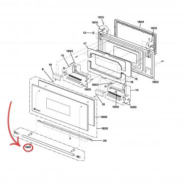 GE ZSC2000FBB01 Handle Assembly - Genuine OEM