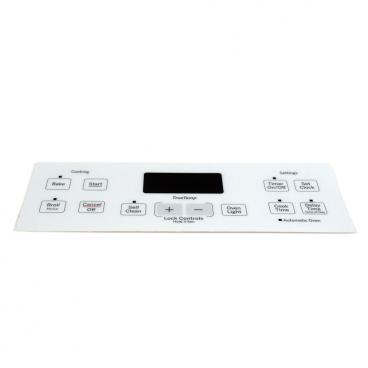 GE JB256DM2WW Touchpad Control Panel Overlay (White) - Genuine OEM