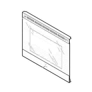 GE JB645EK2ES Outer Door Glass Panel - Genuine OEM