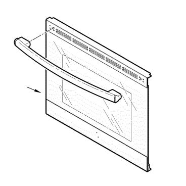 GE JB655SK2SS Outer Door (Stainless) - Genuine OEM