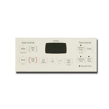 GE JGB500DEP2BB Touchpad Control Panel Overlay (White) - Genuine OEM