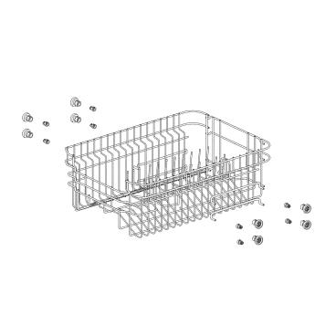 GE ZDT165SSL0SS Upper Rack Assembly - Genuine OEM