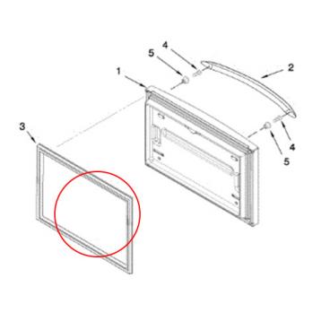 KitchenAid KBFS22ECMS00 Freezer Door Gasket - Gray - Genuine OEM