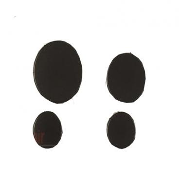 KitchenAid KGRS505XSS04 Burner Caps (Set of 4) - Black - Genuine OEM