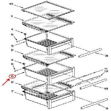 KitchenAid KSF26C4XYB00 Crisper Drawer-Pan - Genuine OEM