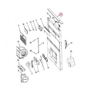 KitchenAid KXD4630YSS0 Decor Trim (top) - Genuine OEM