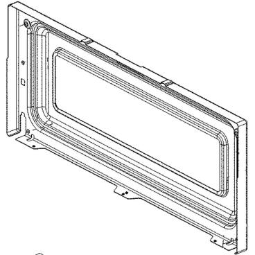 LG LDE4411ST Upper Oven Door Glass Frame - Genuine OEM