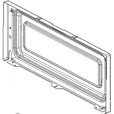LG LDE4415ST/00 Upper Oven Door Glass Frame - Genuine OEM