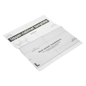 LG LMVM2033BM Upper Cabinet Template Instrucion Sheet - Genuine OEM