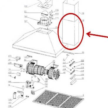 Broan Part# SBE3347086 Flue (OEM)