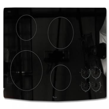 Whirlpool Part# W10140990 Cooktop Glass (OEM) Black