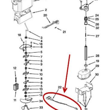 Whirlpool Part# W10193352 Dispenser Harness (OEM)