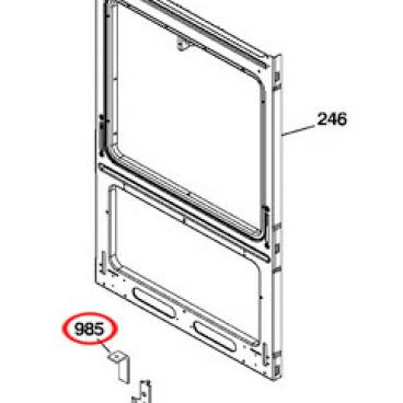 GE Part# WB02K10130 Door Insulation Support (OEM)