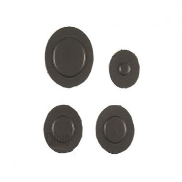 Whirlpool GGG388LXQ03 Burner Caps - Set Of 4 Black - Genuine OEM