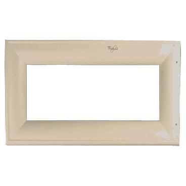 Whirlpool MH1150XMQ0 Door Frame/Panel (with glass) - off white - Genuine OEM