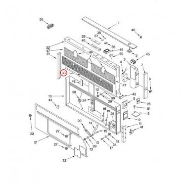 Whirlpool RH7930XAS0 Filter Frame - Genuine OEM