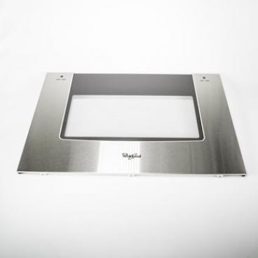 Whirlpool WGE555S0BS02 Outer Door Glass-Panel (stainless steel) - Genuine OEM