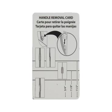 Amana AFD2535DEQ Handle Remover Card Genuine OEM