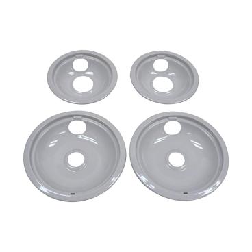 Amana AKR2000WW/MFG# P1131599NWW Drip Bowl Kit (Two 6 Inch and Two 8 Inch) - Genuine OEM