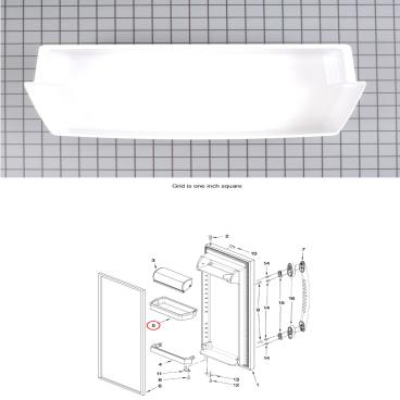 Amana ASD2522VRD00 Refrigerator Door Shelf/Bin - Genuine OEM