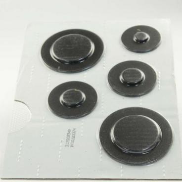 KitchenAid KFGG500EWH1 Surface Burner Cap Kit - Black - Genuine OEM