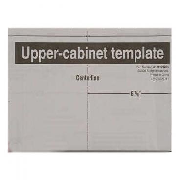 KitchenAid KMHS120EBS0 Upper Cabinet Template Instruction Sheet - Genuine OEM