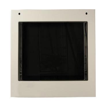 KitchenAid KOCE507EBL11 Outer Door Panel-Glass (white) - Genuine OEM