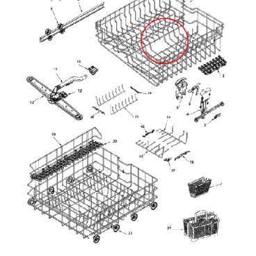 Maytag MDB8951AWQ10 Dishrack - Genuine OEM