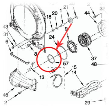 Maytag MGD5500FW1 Seal - Genuine OEM