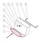 Dacor Part# 13527 Canopy Handle Assembly (OEM) Clear