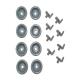 GE ZBD6880K15SS Lower Dishrack Roller and Axle Kit - 8 Pack Genuine OEM