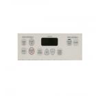 GE JGBP29WEK3WW Oven Controls Button Overlay (White) - Genuine OEM