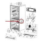 Samsung Part# DA97-06701A Hinge Assembly (OEM) Middle