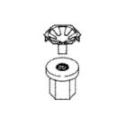 Hotpoint HDF330PGR0WW Heater Nut - Genuine OEM