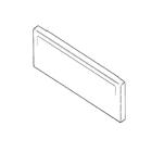 Hotpoint RB787WH5WW Black Drawer Panel - Genuine OEM