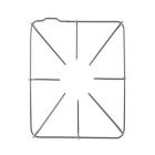 Hotpoint RGB525DEH3WW Grate (Black) - Genuine OEM