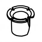 KitchenAid KRFF302EBS04 Wire Clip Bushing - Genuine OEM