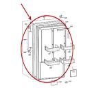 GE Part# WR78X12370 Clad Door Handle Assembly (OEM) Left
