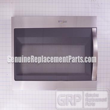 Whirlpool Part# W10889332 Microwave Door Assembly - Stainless (OEM)